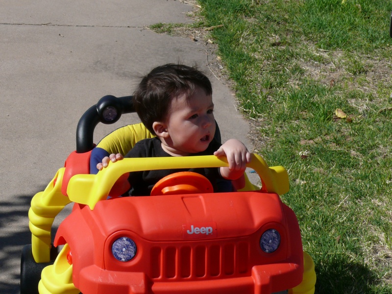 Cassius in his Jeep Cherokee