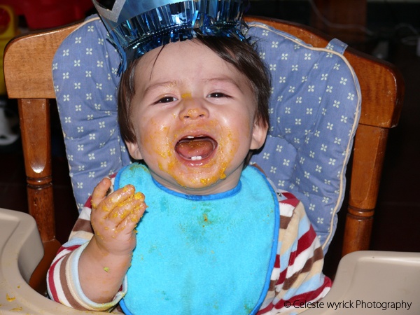 messy cake eating